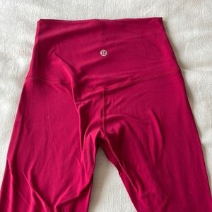 Fuchsia pink align cropped leggings. Size 2